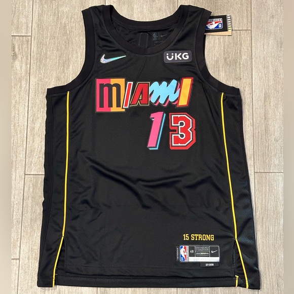 Bam Adebayo Nike Miami Heat Mashup Black Swingman Jersey Vice Classic Sz L Large - Picture 1 of 14